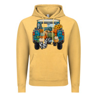Vintage Mustard Fall Pumpkin Farm Truck Vintage Hoodie - RanaPortraitStore