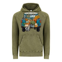 Vintage Olive Fall Pumpkin Farm Truck Vintage Hoodie - RanaPortraitStore
