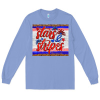 Colony Blue stars and stripes tumbler Long Sleeve Tee - HRA Design Shop