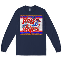 Navy stars and stripes tumbler Long Sleeve Tee - HRA Design Shop