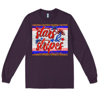 Plum stars and stripes tumbler Long Sleeve Tee - HRA Design Shop