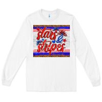 White stars and stripes tumbler Long Sleeve Tee - HRA Design Shop