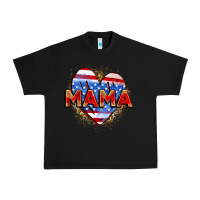 Black American mama heart Urban Heavy Tee - Zillion Design Studio