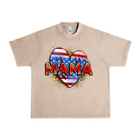 French Oak American mama heart Urban Heavy Tee - Zillion Design Studio