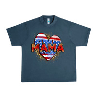 Midnight Navy American mama heart Urban Heavy Tee - Zillion Design Studio