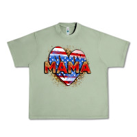 Oil Green American mama heart Urban Heavy Tee - Zillion Design Studio