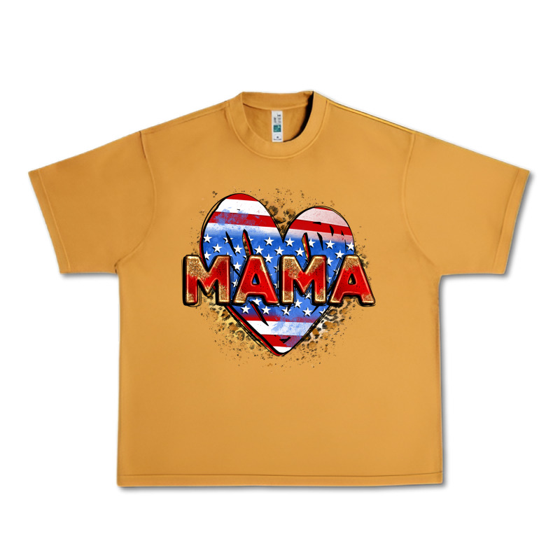 American Mama Heart Urban Heavy Tee by Zillion Design Studio | Teevron