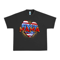 Pigment Black American mama heart Urban Heavy Tee - Zillion Design Studio