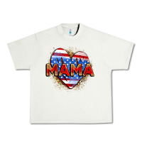 Pistachio American mama heart Urban Heavy Tee - Zillion Design Studio