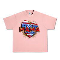 Salmon American mama heart Urban Heavy Tee - Zillion Design Studio