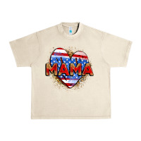 Sandshell American mama heart Urban Heavy Tee - Zillion Design Studio