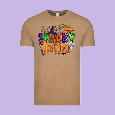 Spooky Heifer Vintage Tee Designed By Zillion Design Studio