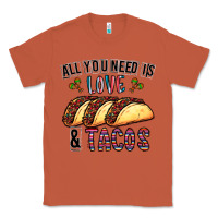 Copper All You Need Is Love And Tacos Classic Tee - CowhideDigitalArt