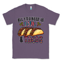 Lavender All You Need Is Love And Tacos Classic Tee - CowhideDigitalArt
