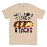Mushroom All You Need Is Love And Tacos Classic Tee - CowhideDigitalArt