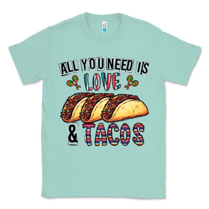 All You Need Is Love And Tacos Classic Tee by CowhideDigitalArt | Teevron