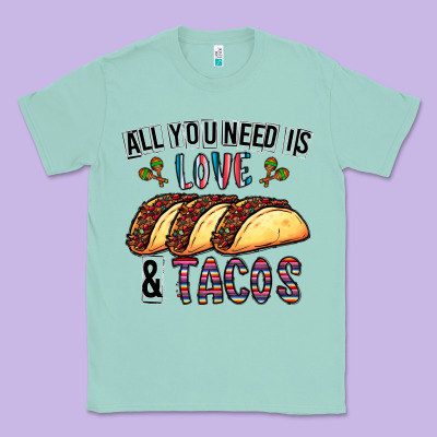 All You Need Is Love And Tacos Classic Tee Designed By Cowhidedigitalart