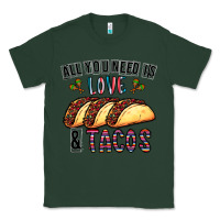 Sports Green All You Need Is Love And Tacos Classic Tee - CowhideDigitalArt
