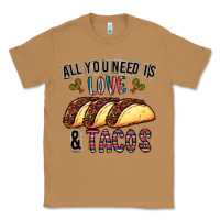 Toasted Coconut All You Need Is Love And Tacos Classic Tee - CowhideDigitalArt