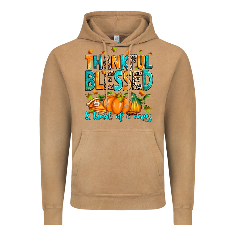 Thankful Blessed And Kind Of A Mess Vintage Hoodie by RanaPortraitStore | Teevron