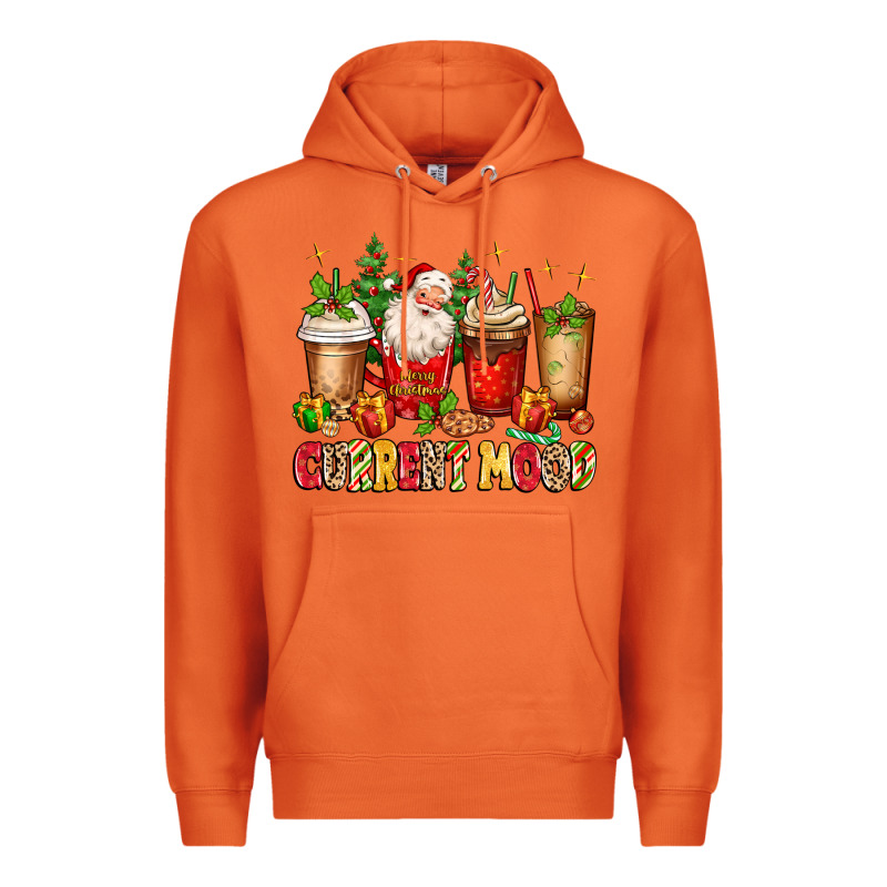 Christmas Santa Coffee Cups Current Mood Premium Hoodie by MaliasSmallBusiness | Teevron