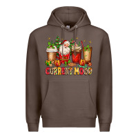 Coffee Christmas Santa coffee cups current mood Premium Hoodie - MaliasSmallBusiness