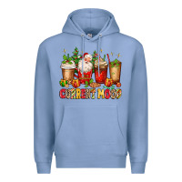 Colony Blue Christmas Santa coffee cups current mood Premium Hoodie - MaliasSmallBusiness