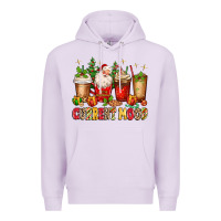 Lilac Christmas Santa coffee cups current mood Premium Hoodie - MaliasSmallBusiness