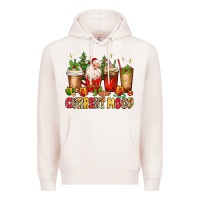 Pale Pink Christmas Santa coffee cups current mood Premium Hoodie - MaliasSmallBusiness