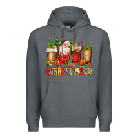 Rock Christmas Santa coffee cups current mood Premium Hoodie - MaliasSmallBusiness