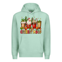 Seafoam Christmas Santa coffee cups current mood Premium Hoodie - MaliasSmallBusiness