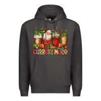 Smoke Christmas Santa coffee cups current mood Premium Hoodie - MaliasSmallBusiness