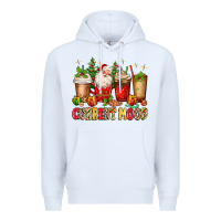 White Christmas Santa coffee cups current mood Premium Hoodie - MaliasSmallBusiness