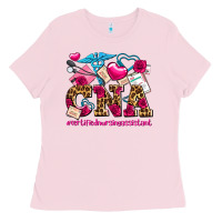 Bubblegum Pink valentines day cna certified nursing assistant Ladies Tee - AdoDesignShop