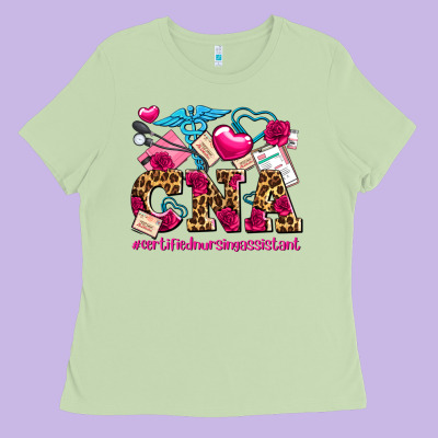 Valentines Day Cna Certified Nursing Assistant Ladies Tee Designed By Adodesignshop