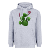 Heather Grey heart cactus Heavyweight Hoodie - Jasminsmagicworld