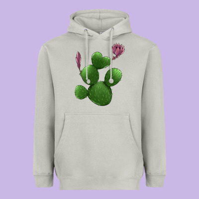 Heart Cactus Heavyweight Hoodie Designed By Jasminsmagicworld