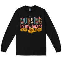 Black nursing in my heart Long Sleeve Tee - FaDigitalArtStudio