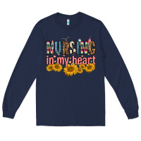Navy nursing in my heart Long Sleeve Tee - FaDigitalArtStudio