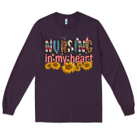 Plum nursing in my heart Long Sleeve Tee - FaDigitalArtStudio