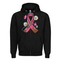 Black Cancer Ribbon Stethoscope Daisy Butterfly Zipper Hoodie - Artiststas