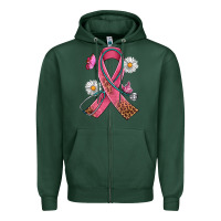Sports Green Cancer Ribbon Stethoscope Daisy Butterfly Zipper Hoodie - Artiststas