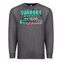 Charcoal Heather support small businesses big dreams Premium Sweatshirt - MaliasSmallBusiness
