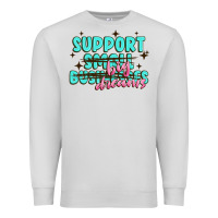 Dove Grey support small businesses big dreams Premium Sweatshirt - MaliasSmallBusiness