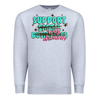 Heather Grey support small businesses big dreams Premium Sweatshirt - MaliasSmallBusiness
