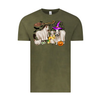 Vintage Olive halloween farm animals Vintage Tee - Zillion Design Studio