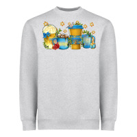 Heather Grey hanukkah coffee cups Heavyweight Sweatshirt - texasbilliewilder
