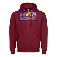 Burgundy spooky squad mug Zipper Hoodie - BundleAndBundleShop