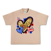 Burro American flag heart leopard Urban Heavy Tee - Zillion Design Studio