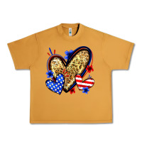 Peanut Butter American flag heart leopard Urban Heavy Tee - Zillion Design Studio